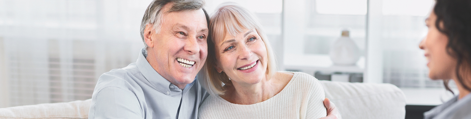 couple speaking with agent